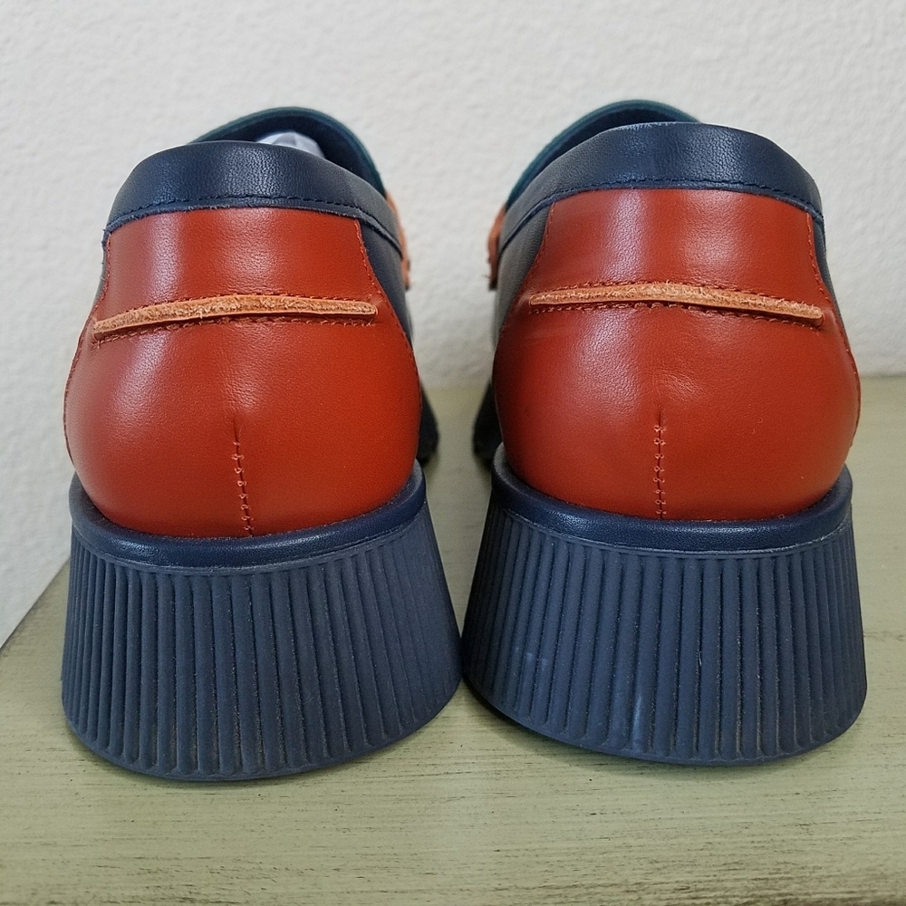 Charlotte Stone Adam V2 Platform Loafers in Navy - Picture 5 of 9
